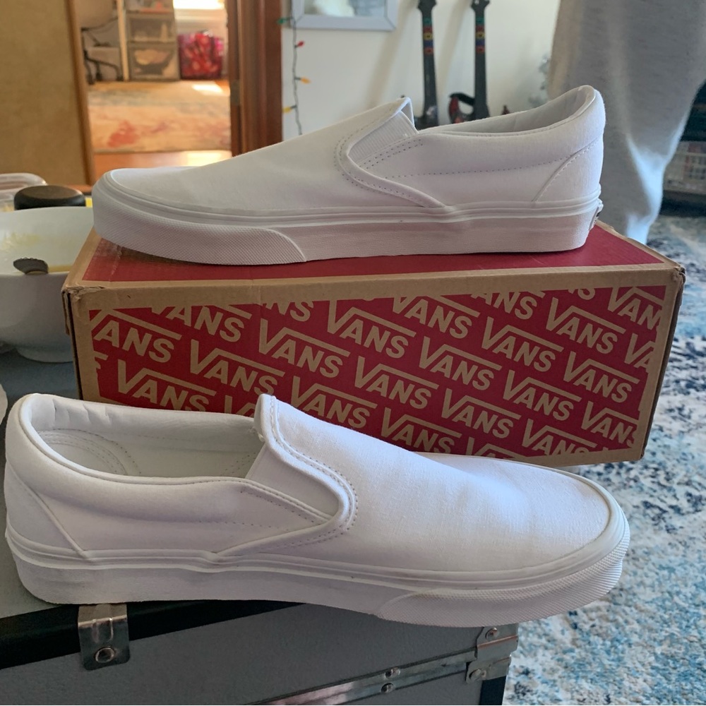 Vans classic slip on white